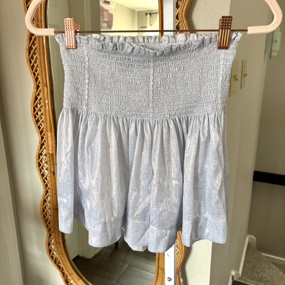 Queen of Sparkles / Silver Shine On Metallic Shorts